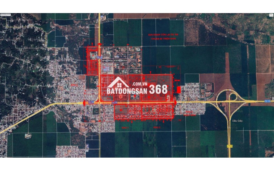 ĐẤT NỀN TRUNG TÂM HÀNH CHÍNH XÃ DẦU GIÂY CHỈ 19TR500/M2